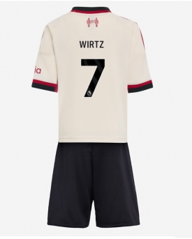Liverpool Florian Wirtz #7 Maglia Gara Trasferta Repliche 2025-26 Bambino Maniche Corte